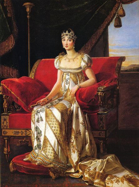 Portrait en pied de Pauline Bonaparte, peint par Marie-Guillemine Benoist en 1808